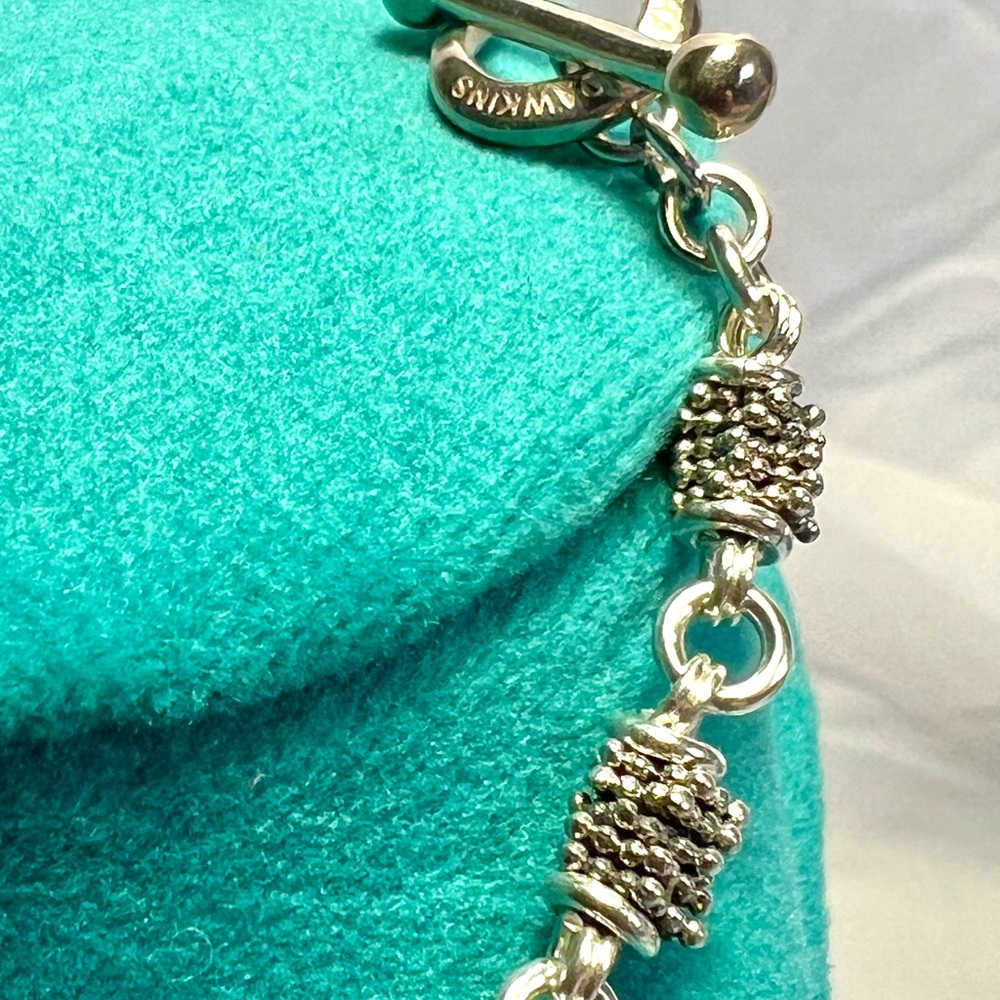 Starry Night by Michael Dawkins, 925 Sterling silver w/pearls & blue topaz. - Picture 10 of 16